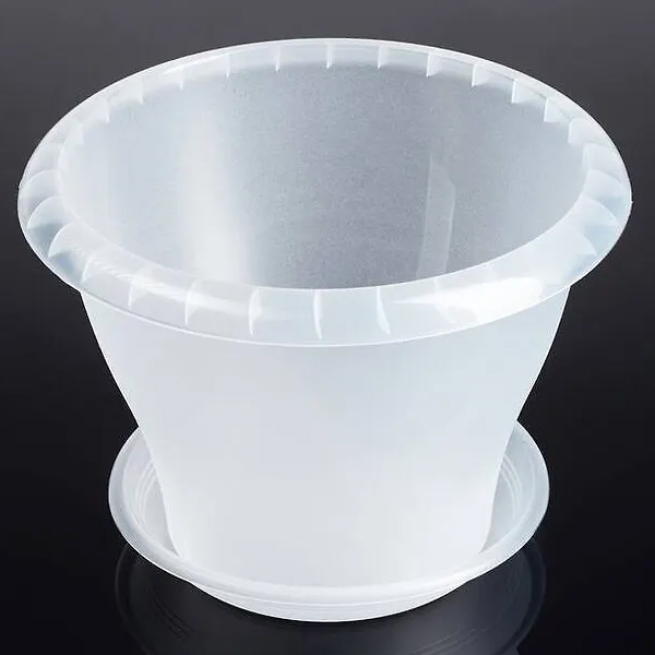 Горшок "Гамма плюс", D19, с поддоном 2,0л прозрачный