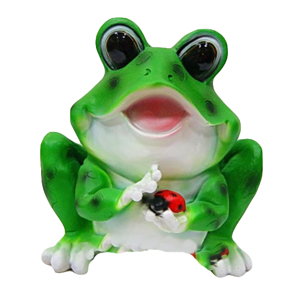 Лягушка с божьей коровкой