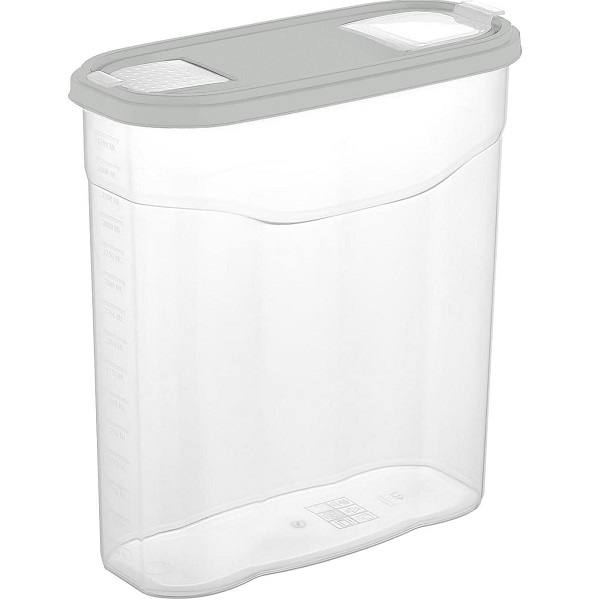 Банка для сыпучих продуктов BERGEN 4л пепельный жемчуг (то)