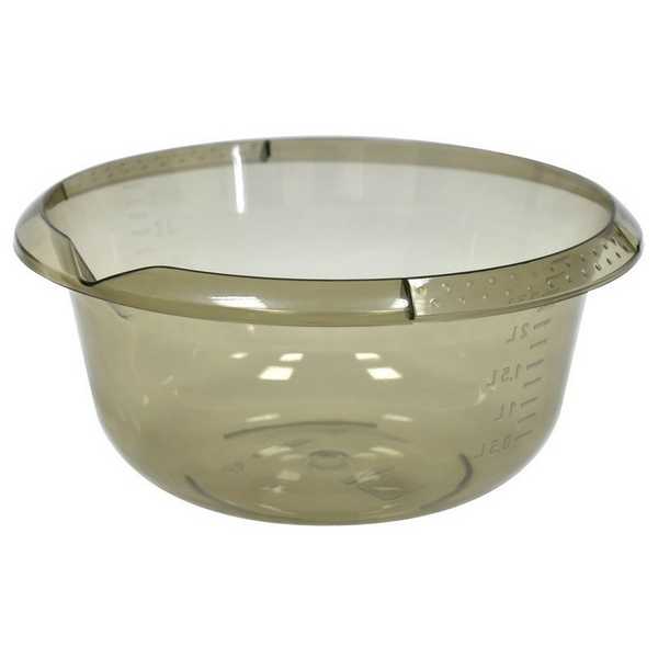 Миска с мерным делением и носиком для слива 4л. (дымчатый)