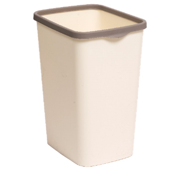 Ведро для мусора с фиксатором 33л "Tandem" (слон.кость/шоколад) (то)