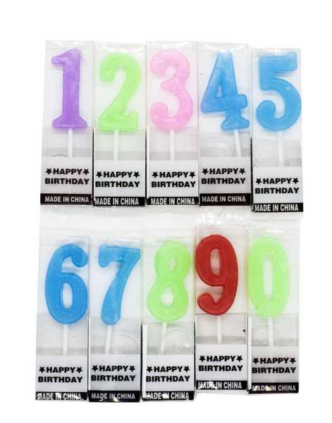 Свеча в торт ЦИФРА(1,2,3,4,5,6,7,8,9,0)     7см