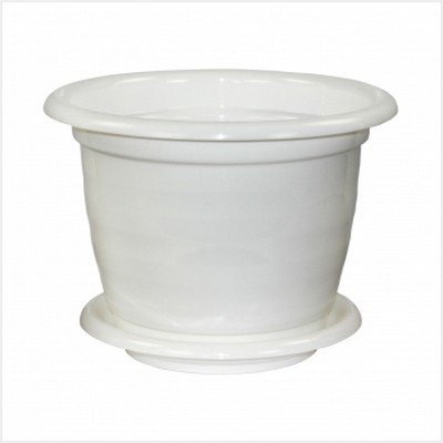 Горшок цв. с поддоном "Виола" 5л (белый)(то)