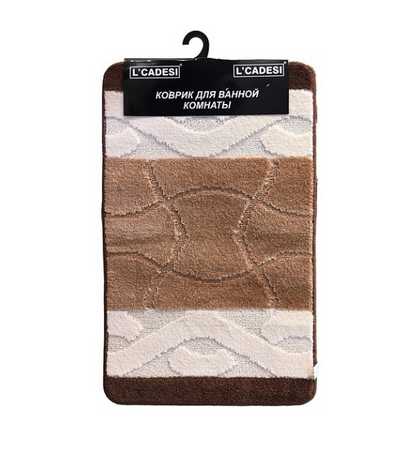Коврик для ванной L'CADESI Marathon, 60х100, Анил, бежевый