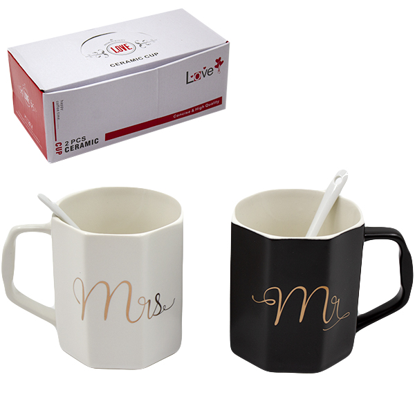 Кружка 300мл набор 2шт MR&MRS