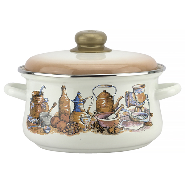 Кастрюля эмал 2,0л 01-В1610/6-Посудка-Р