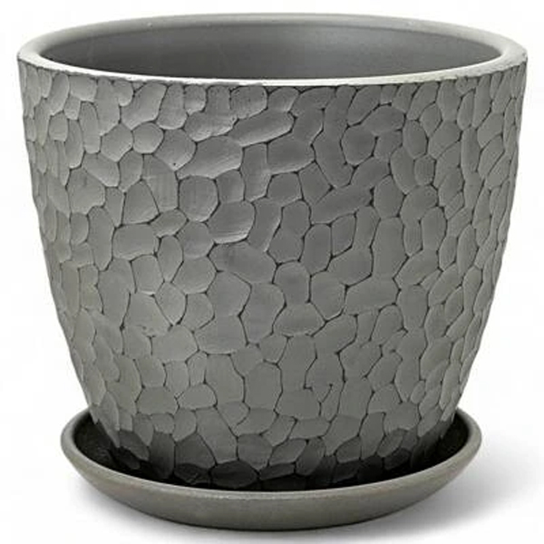 Горшок бутон Метро серый N2 d14см