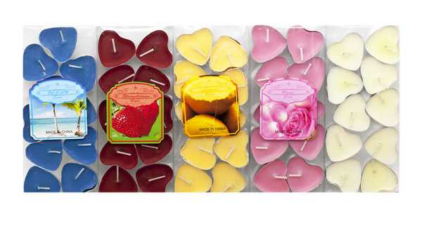 Свечи чайные цветные фигурные 10шт