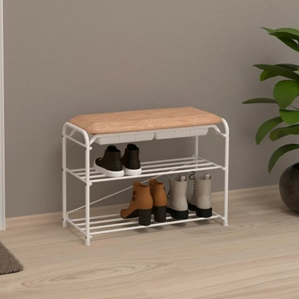 Подставка для обуви "Альфа 23" с сиденьем и ящиком