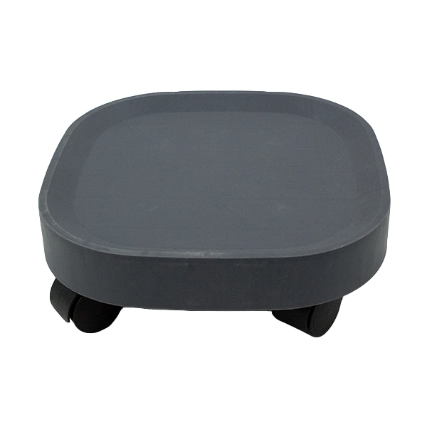 Подставка для цветов на колесах, 25см (цвет серый)