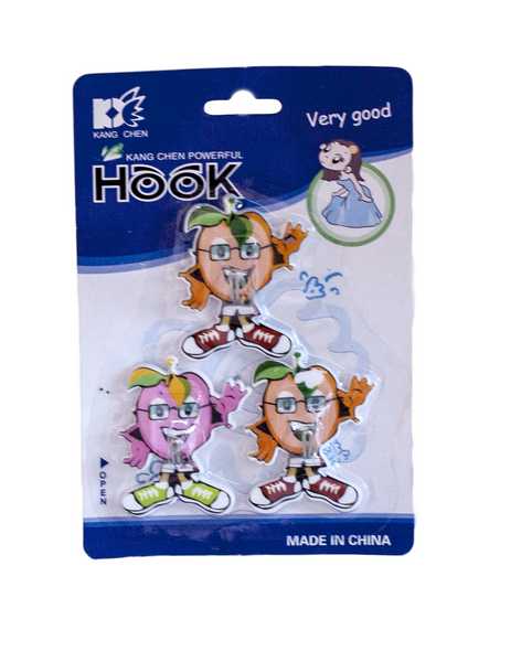 Набор крючков 3 шт ВЕСЕЛЫЕ ФРУКТЫ