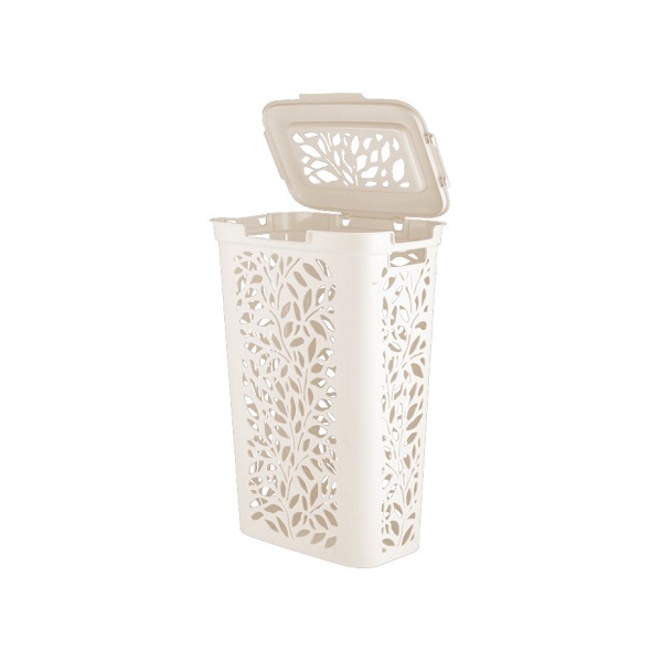 Корзина Leaves 60л с разделителем 440х340х635мм (молочный)(то)