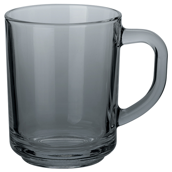 Кружка стекл 250мл Basilico Grey
