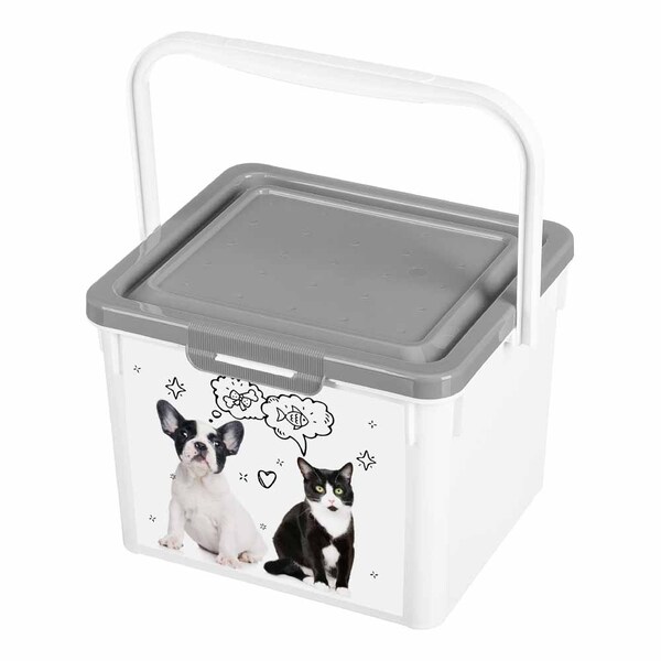 Контейнер для корма LUCKY PET 5,3л (серый) (то)