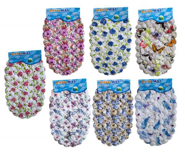 Коврик силиконовый в ванную, овальный, 35*70см 