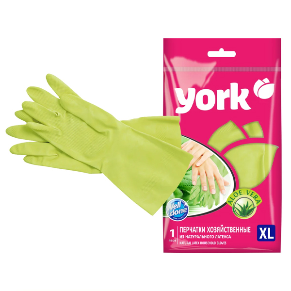 Перчатки резиновые с экстрактом Алоэ (XL)