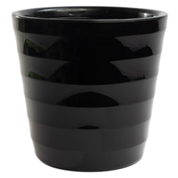 Горшок Лаура 16,6л с черной вкладкой Черный