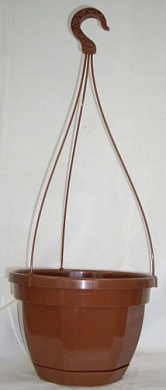 Кашпо с поддоном на подвесе НИКА 230мм (терр.) 4л