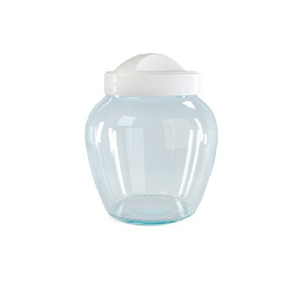 Банка для сып. прод. (стекло) Avena Drop 1,5 л (снежно-белый)(то)