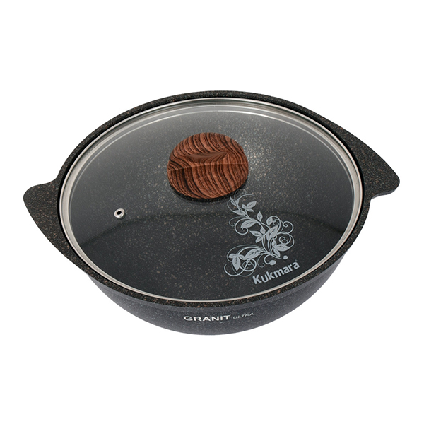 Казан а/пр литой 3,5л д/плова стекл/кр Granit ultra original