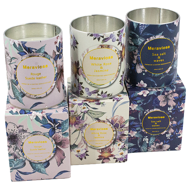 Свеча декоративная Ø-7см h-9см, в жестяной банке