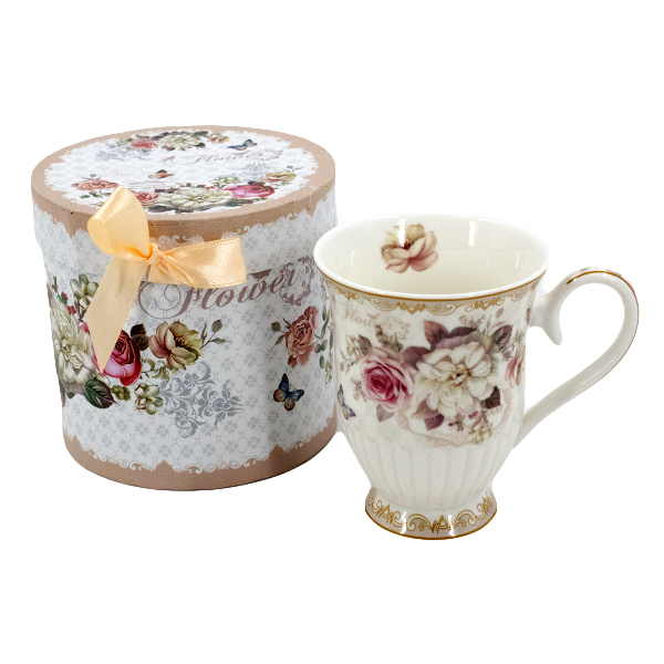 Кружка керамическая 300мл, с кисточкой