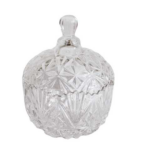 Сахарница-шкатулка стеклянная 10*13см