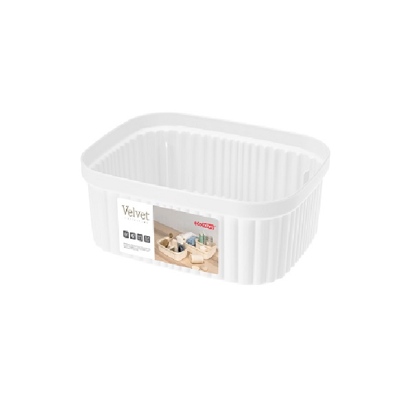 Лоток "VELVET", 190х150х70мм, 1,45л (белый) (то)