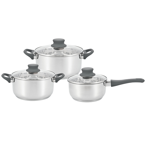 Набор 6 пр нерж Polly ТМ Appetite 1,3л, 2,0 и 3,0л / 16х8см, 18х8,5см и 20х10см