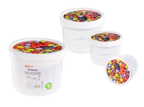 Набор контейнеров с завинчивающейся крышкой "Trinity" (то)