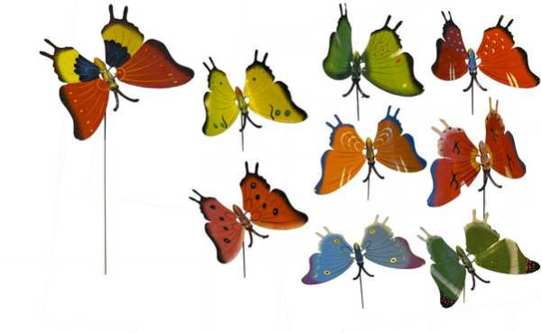 Садовый декор БАБОЧКА-телепалка (25*20см, палка 60см)