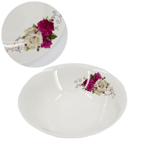 Тарелка керамическая серия ЦВЕТЫ глубокая Ø-17см h-5см