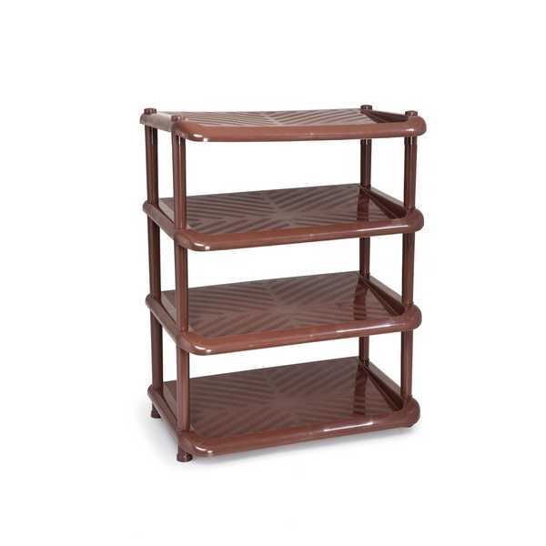 Этажерка для обуви "Комфорт", 4 полки (коричневая) (то)