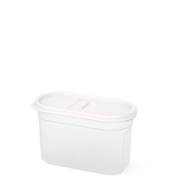 Емкость для сыпучих продуктов "Космо" 1,2л (с клапаном)(белый)(то)