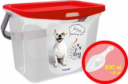 Емкость для корма животных 6 л (роза)(то)