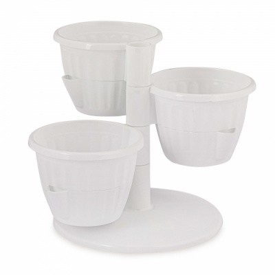 Горшок цветочный "Каскад" 0,7л (белый)(то)