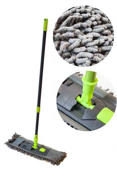 Швабра плоская СТИЛЬ, металл телескоп ручка 80-125см (лапша)