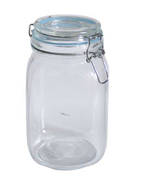 Банка стеклянная с крышкой с защелкой 1,5л