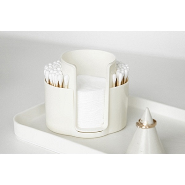 Контейнер для ватных дисков и палочек Zoy (слоновая кость) (то)