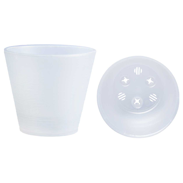 Горшок Конус 3,7л с вкладкой Прозрачный