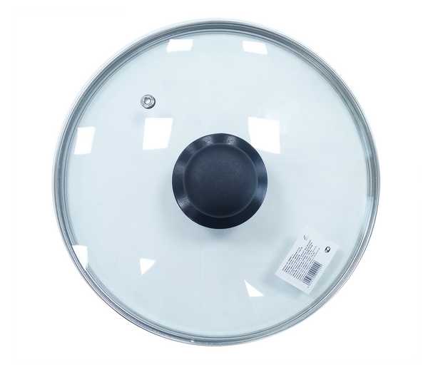 Крышка стеклянная с ручкой d28см