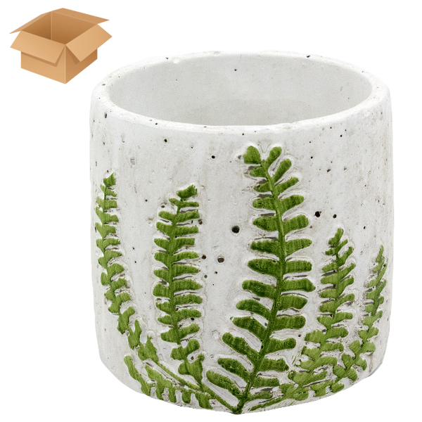 Кашпо керамическое ПАПОРТНИК 13*13*11см