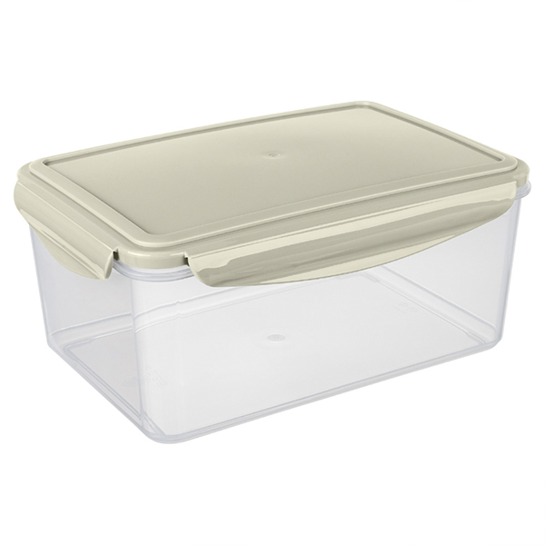 Контейнер для холодильника и СВЧ "SMART LOCK" 2,5л (прямоуг.)св.серый(то)