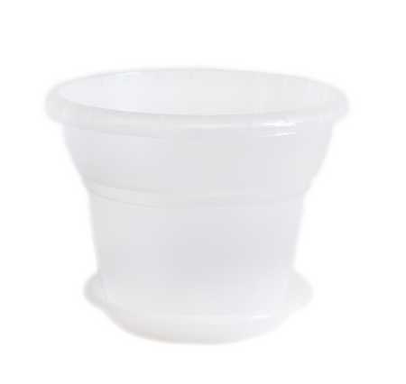 Горшок "Милано", D19, с поддоном 2л прозрачный (то)