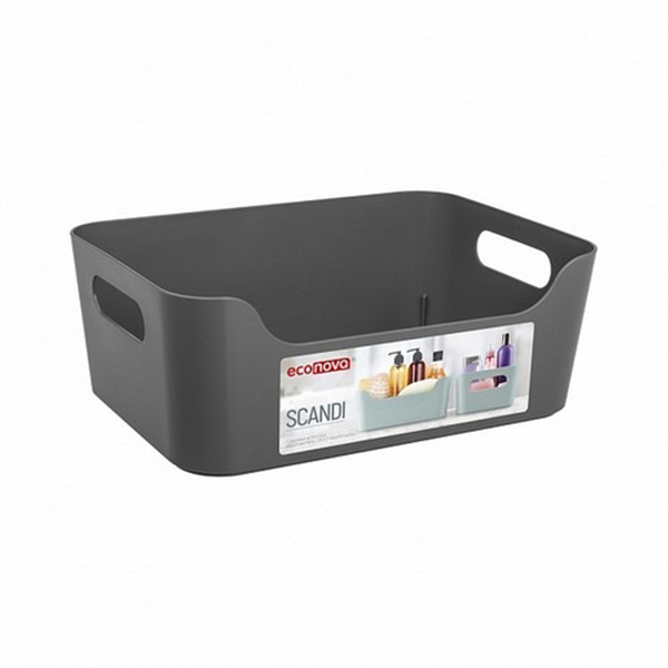 Корзинка универсальная "SCANDI", 170х120х75мм, 1,2л (св.серый)(то)