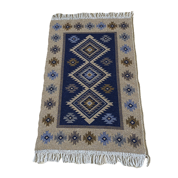 Коврик  Kilim Usak UK02 6120202 50% хлопок. 50% смешанные нити 60х120 синий,Турция