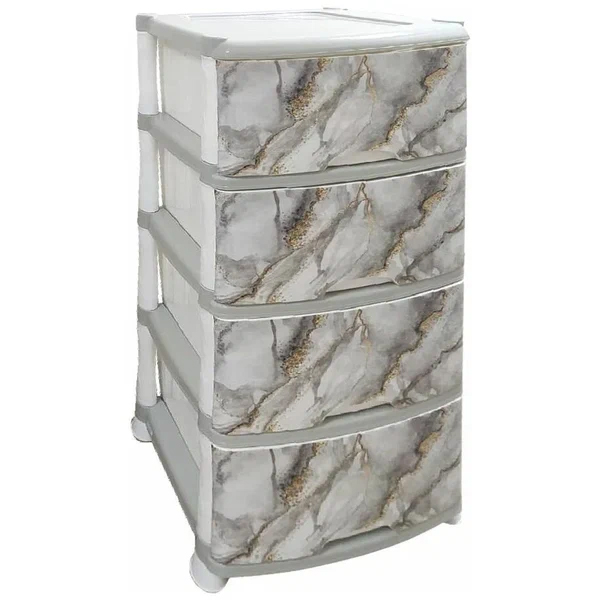 Комод 4-х секц.декор Мрамор (венге) 39х47х95см
