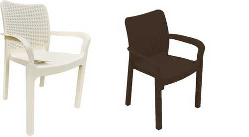 Стул пластиковый Rattan 506х580х833мм горьк.шоколад (то)