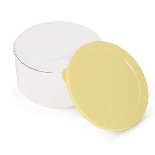 Ёмкость для СВЧ круглая 0,7л "Смак" (светло-желтый) (то)