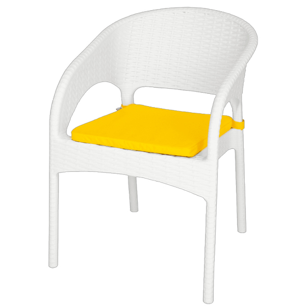 Подушка для кресла Rattan Ola Dom 400х480х30мм (желтый)